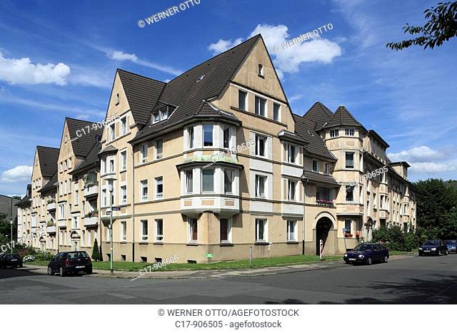 Germany, Essen, Ruhr area, North Rhine-Westphalia, Essen-Holsterhausen, Friedrich Alfred Krupp, workmens dwellings, working-class housing estate