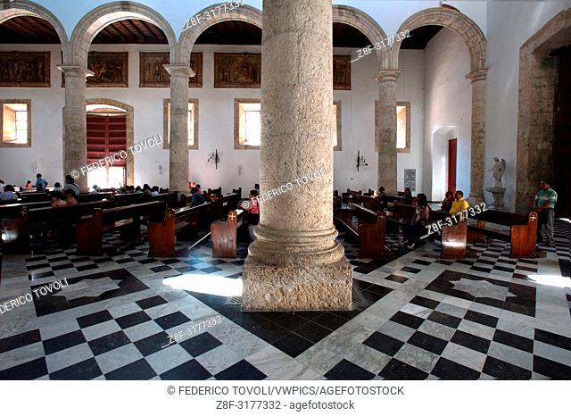 Interior of the Cathedral of Cartagena de Indias. Colombia