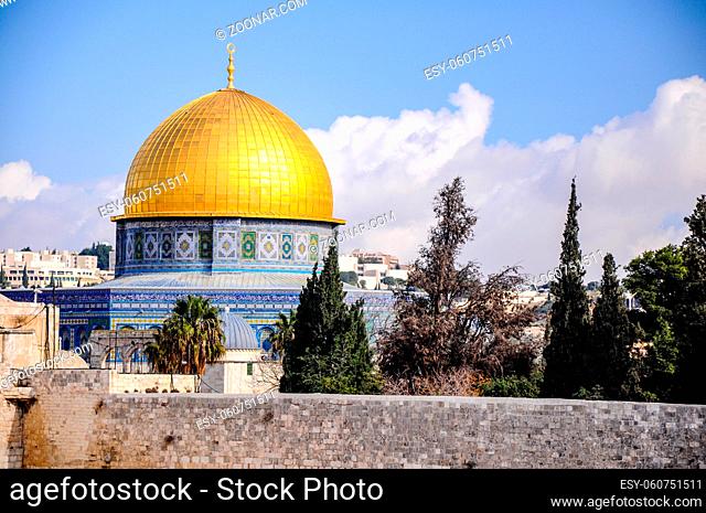 The Dome of the Rock with its golden cupola