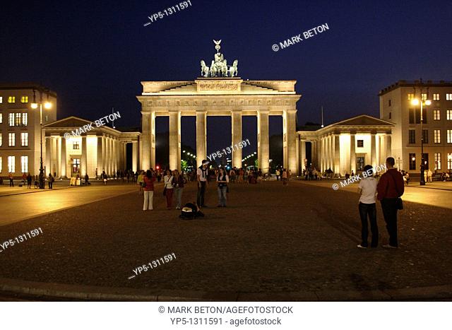 Brandenburg gate at night Berlin