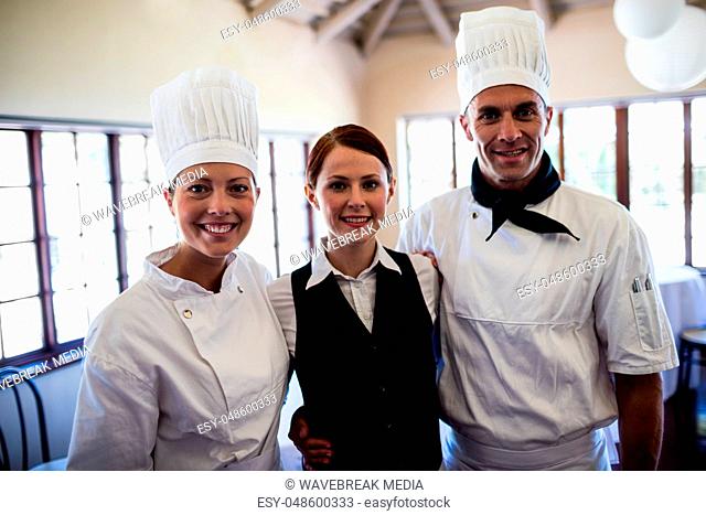 Group of chefs standing in hotel