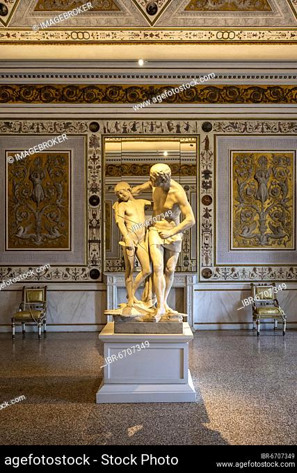 Statue, interior, Museo Correr, Venice, Veneto, Italy, Europe