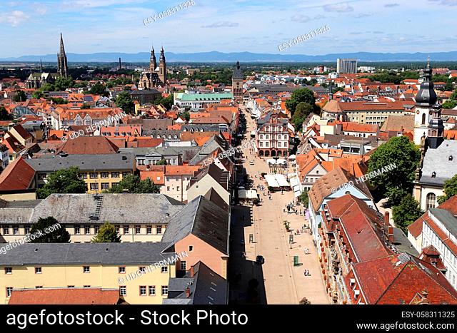 Panoramic view of Speyer, Rhineland-Palatinate, Germany
