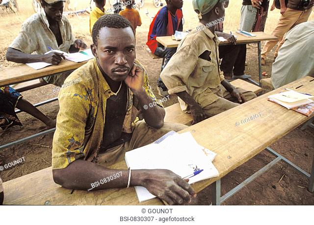 School for illiterate adults. Province of Banfora, Senoufo country, Burkina Faso