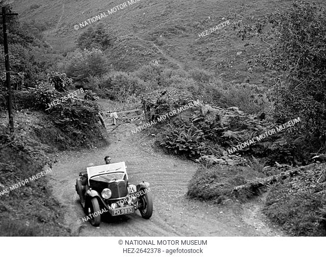 1934 Triumph taking part in a motoring trial in Devon, late 1930s. Artist: Bill Brunell