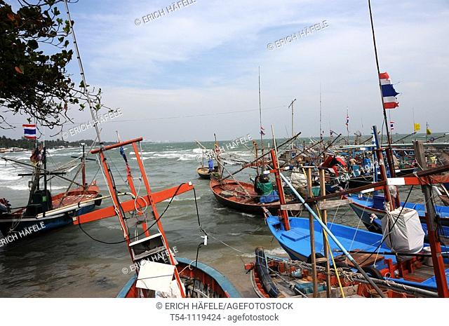 Fisherboats in Hua Hin