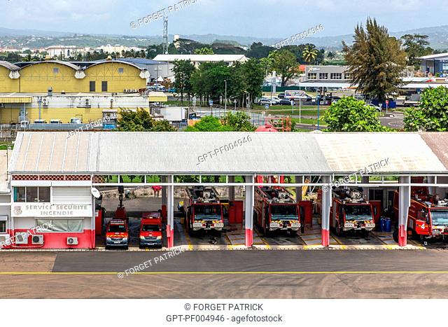 FIRE SAFETY SERVICE, AIME CESAIRE INTERNATIONAL AIRPORT, FORT-DE-FRANCE, MARTINIQUE, FRENCH ANTILLES, FRANCE