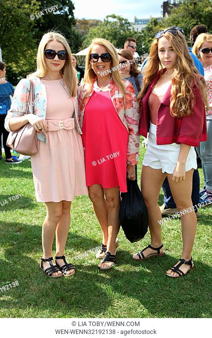 PupAid Puppy Farm Awareness Day 2017 held at Primrose Hill Featuring: Gillian McKeith, Skylar McKeith-Magaziner, Afton McKeith-Magaziner Where: London