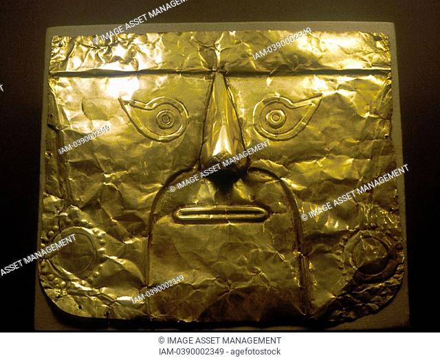 Chimu Mask gold Peru 1100-1500 AD