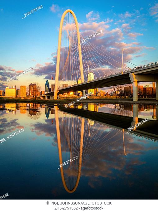 The Margaret Hunt Hill Bridge is a bridge in Dallas, Texas which spans the Trinity River and was built as part of the Trinity River Project