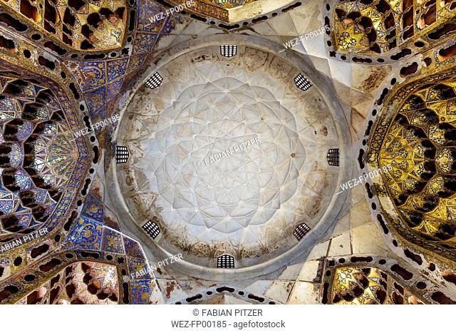 Iran, Ardabil, ceiling of Haji Fakr Mosque