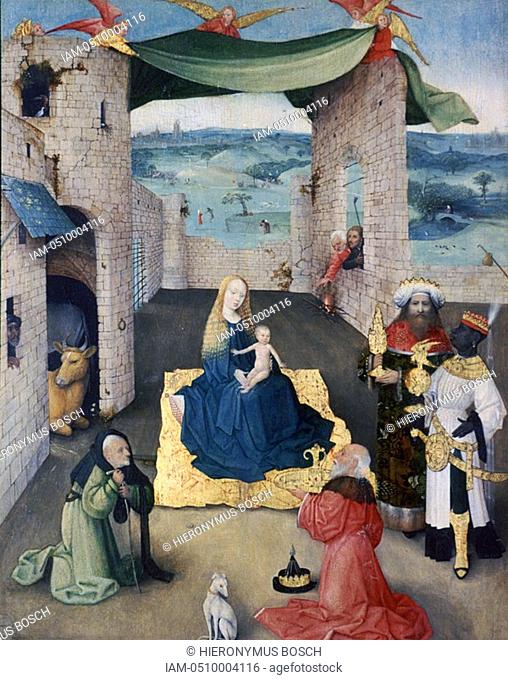 The Adoration of the Magi', c1490  Found in the collection of the Metropolitan Museum of Art, New York