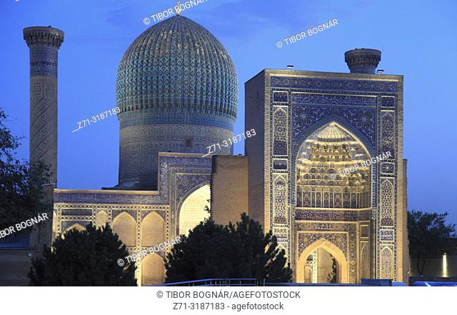 Uzbekistan, Samarkand, Gur-e-Amir, Guri Amir, Mausoleum of, Tamerlane, Timur,