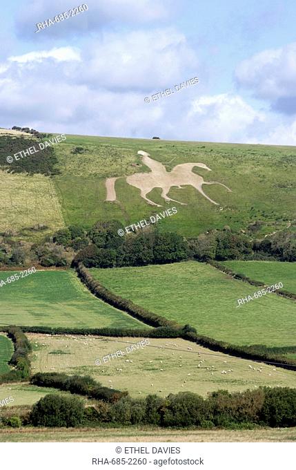 The White Horse of Osmington Hill, Weymouth, Dorset, England, United Kingdom, Europe