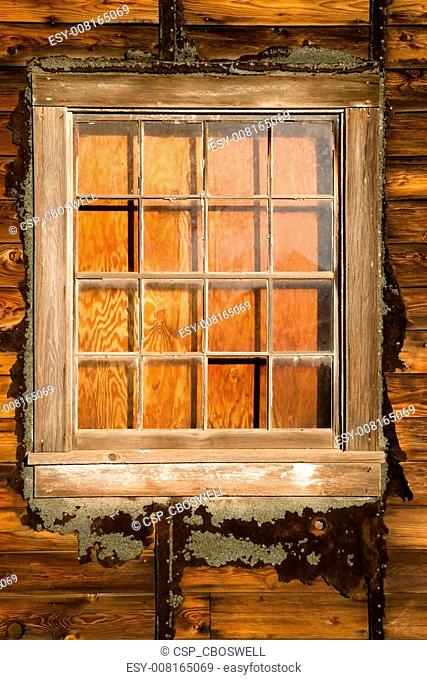 Run Down Ruin Boarded Up House Plywood Window Panes