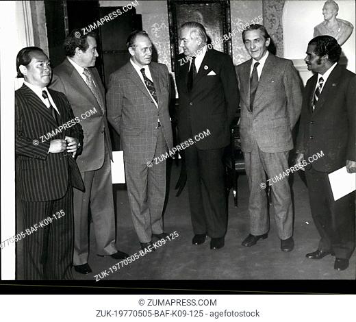 May 05, 1977 - May 5th, 1977 Prime Minister meets International Trade Union Leaders at No. 10 ?¢‚Ç¨‚Äú Mr. James Callaghan