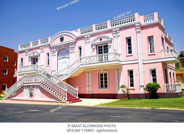 Pink bungalow set at ramoji film city , Hyderabad , Andhra Pradesh , India