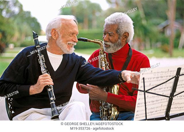 mixed racial street musicians