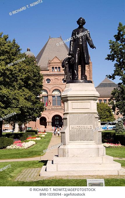 Toronto, Ontario, Canada, statute in front of the Parliament Building in Queen's Park South