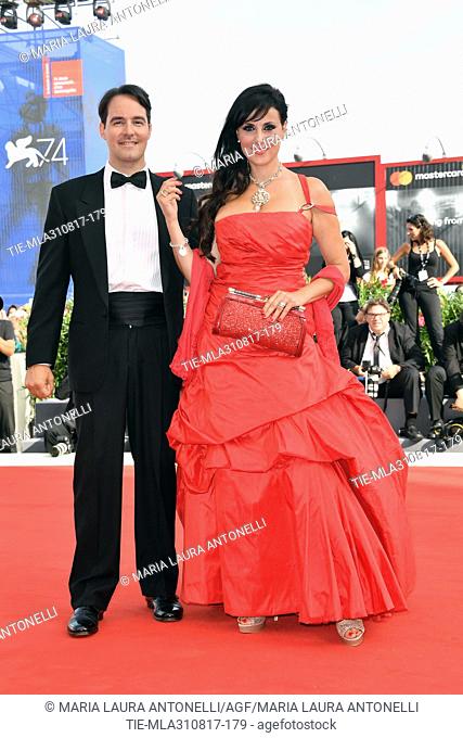Isabelle Adriani and Vittorio Palazzi Trivelli during the red carpet of the film First Reformed. 74th Venice Film Festival. Venice. Italy 31/08/2017