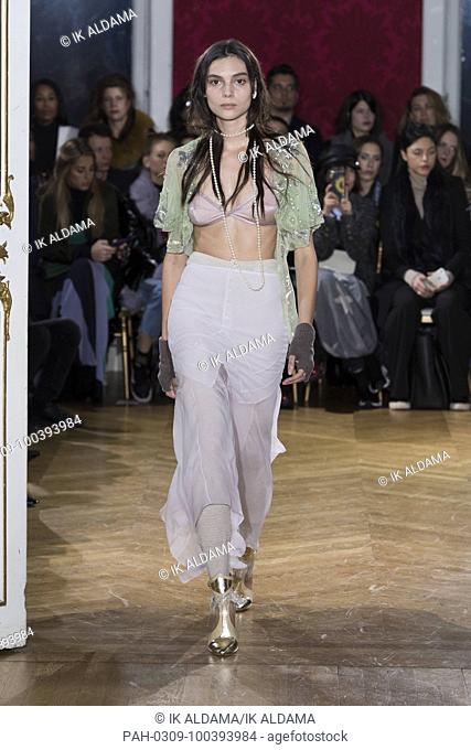 JOHN GALLIANO‚Äã runway show during Paris Fashion Week, Pret-a-Porter Autumn Winter 2018 - 2019 collection - Paris, France 04/03/2018