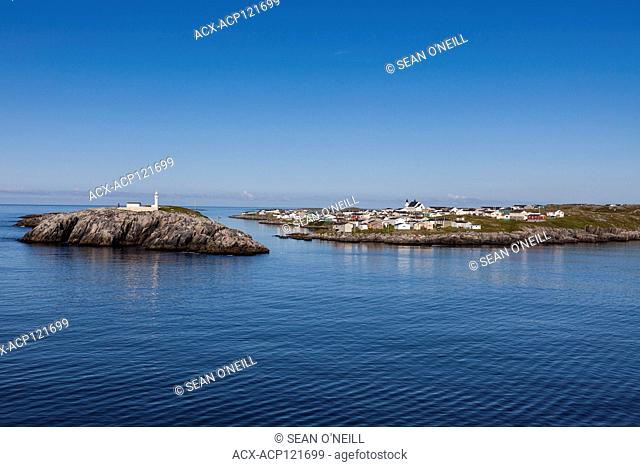 lighthouse and town Port aux Basques, Newfoundland, West coast Newfoundland
