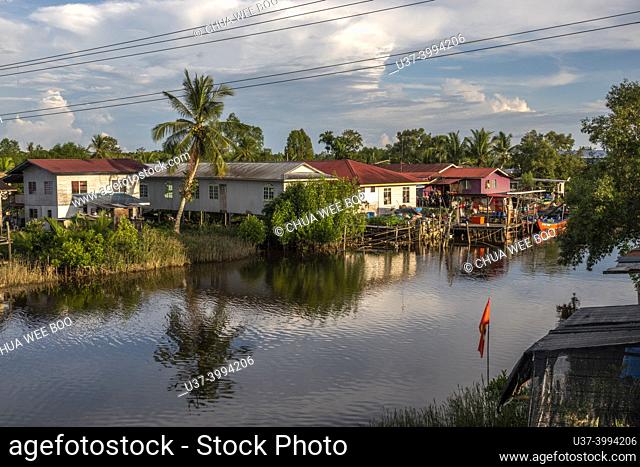 Sungai (River)Tellian at Kampung Regei, Mukah, Sarawak, East Malaysia