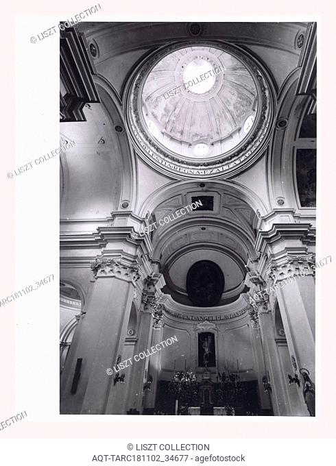 Lazio Frosinone Pofi S. Maria, this is my Italy, the italian country of visual history, Exterior views of facade and flanks interior views of nave, altars