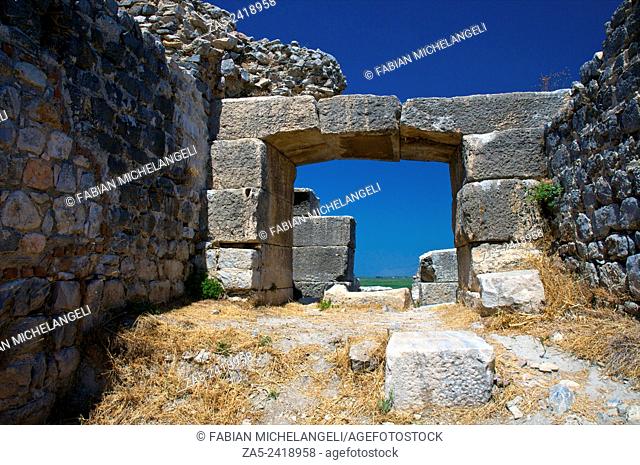Doorway at the amphitheater at Miletos. Anatolia, Turkey