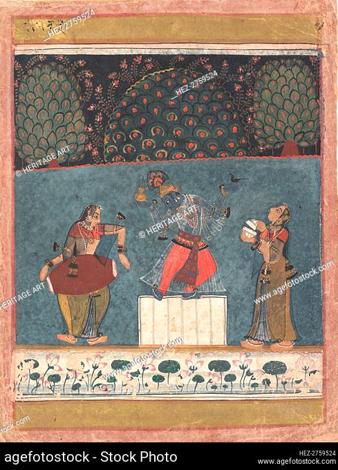 Vasant Ragini: Folio from a ragamala series (Garland of Musical Modes) , ca. 1630-40. Creator: Unknown