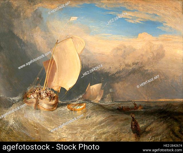 Fishing Boats with Hucksters Bargaining for Fish, 1837/38. Creator: JMW Turner