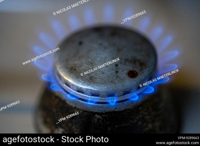 Illustration picture shows Gasvuur Gent a gas hob in a kitchen in Gent on Saturday 12 February 2022. ..BELGA PHOTO NICOLAS MAETERLINCK