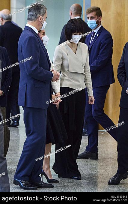 King Felipe VI of Spain, Queen Letizia of Spain attends the National Innovation and Design Awards 2021 at Palacio de Congresos on March 21, 2022 in Valencia