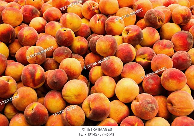 Close up of peaches