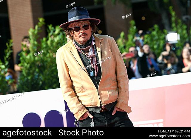 Johnny Depp during the premiere of 'Puffins' at the 16th annual Rome International Film Festival, in Rome, Italy, 17 October 2021