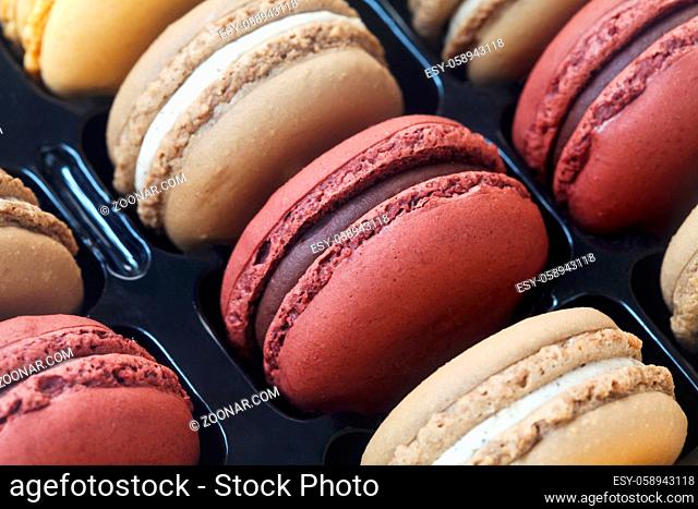 Macarons In A Plastic Tray