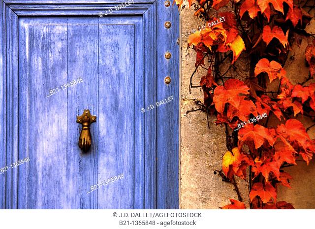 Door at Lannepax, Gers, Midi-Pyrenees, France