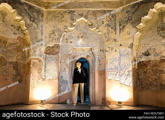King Willem-Alexander and Queen Maxima of The Netherlands in Thessaloniki, on November 02, 2022, visiting the Ottoman Bey Hammam at the last of a 3 days...