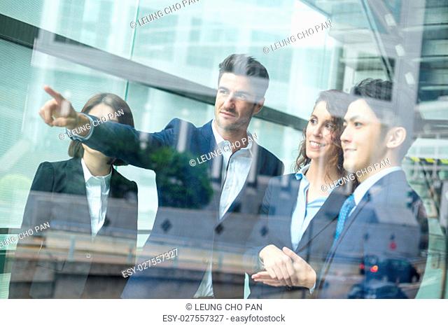 Business people meeting inside office