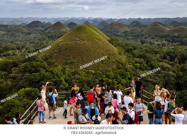 The Chocolate Hills Viewing Platform, Carmen, Bohol, The Philippines