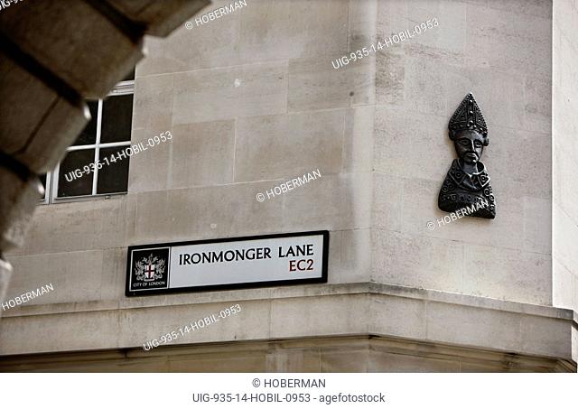 Street Sign, Ironmonger Lane, London
