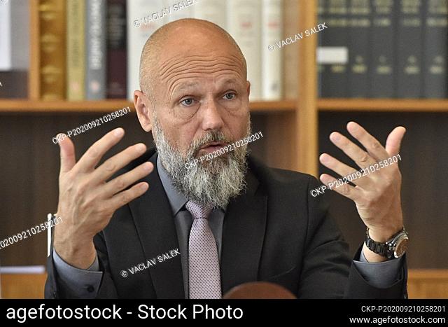Supreme Court chairman Petr Angyalossy speaks during the interview in Brno, Czech Republic, September 17, 2020. (CTK Photo/Vaclav Salek)