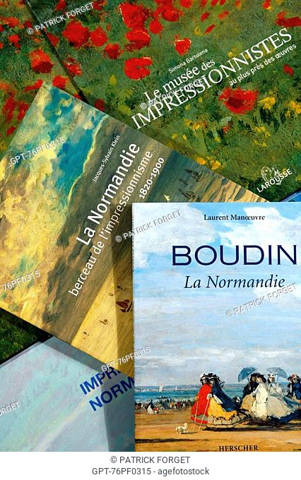 BOOK ON THE IMPRESSIONIST PAINTERS IN THE SEINE-MARITIME, NORMANDY, FRANCE BOUDIN, MONET..., INDEPENDENT BOOKSTORE 'LA GALERNE', LE HAVRE, SEINE-MARITIME 76