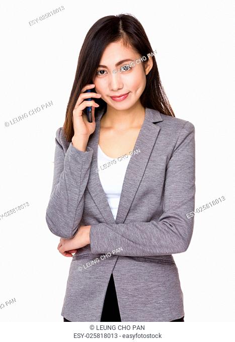 Businesswoman talk to cellphone