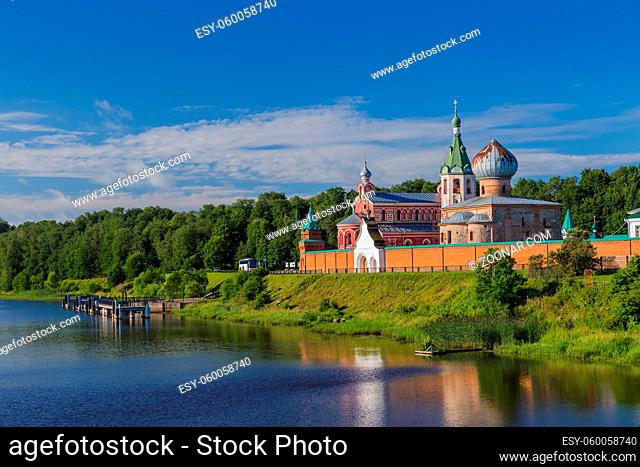 Staroladozhsky Nikolsky Monastery in the village of Staraya Ladoga - Leningrad region Russia - architecture background