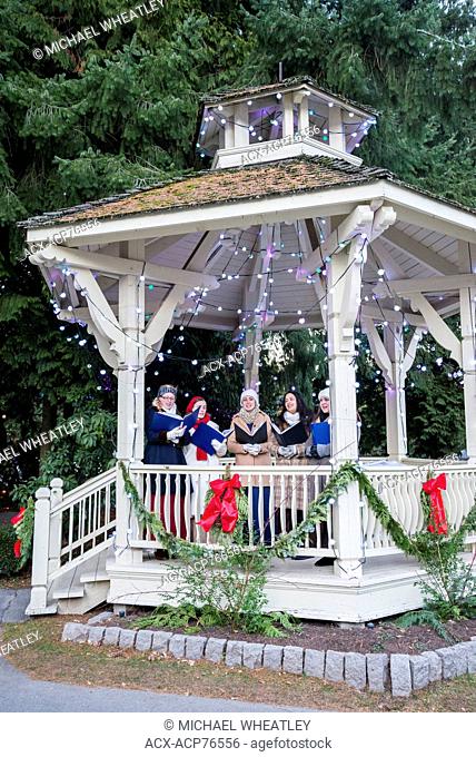 Carollers on Bandstand, Burnaby Village Museum, Burnaby, British Columbia, Canada