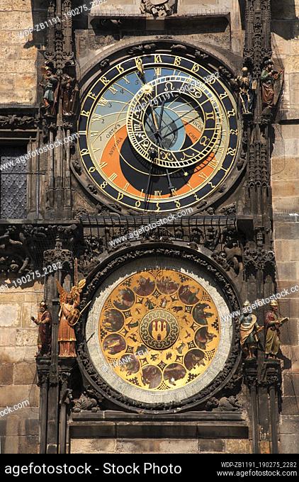 Czechoslovakia, Prague, Old Town Square, Old Town Hall & Astronomical Clock