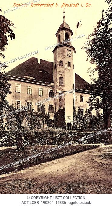Schloss Langburkersdorf, 1913, Landkreis SÃ¤chsische Schweiz-Osterzgebirge, Neustadt, SchloÃŸ Burkersdorf, Germany