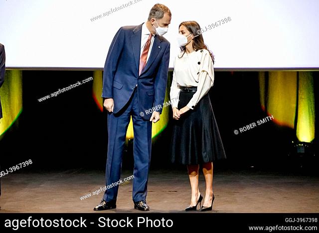 King Felipe and Queen Letizia attend the innovation and design national awards at the congress palace in Valencia, Spain on the 6th of April of 2022