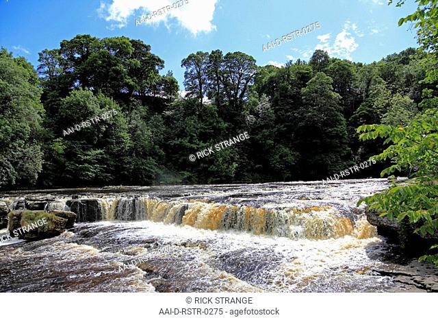 Upper Aysgarth Falls, River Ure, Aysgarth, Wensleydale, North Yorkshire, UK
